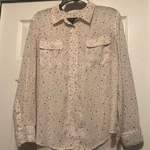 Cute polka dot blouse-size petite large